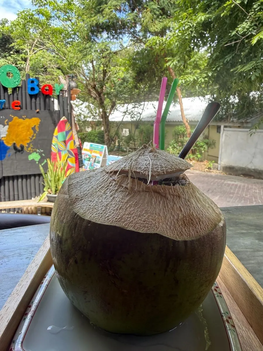 Fresh coconut at Samed Coco Bar